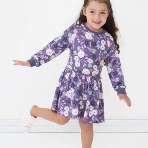 Little Sleepies Purple Floral Kids Dress